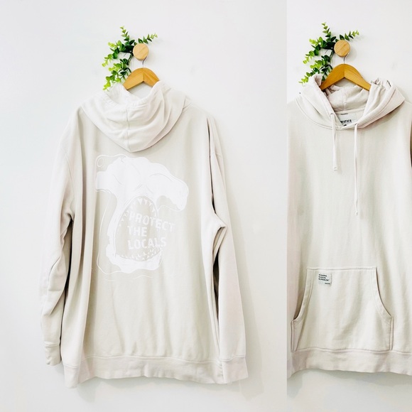 Finatics Beige Protect The Locals Hoodie - Picture 1 of 10